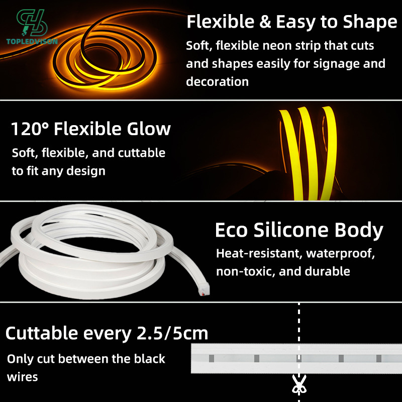 1010 Flexible LED Neon Strip 10×10mm-5m(NEON STRIP SERIES )
