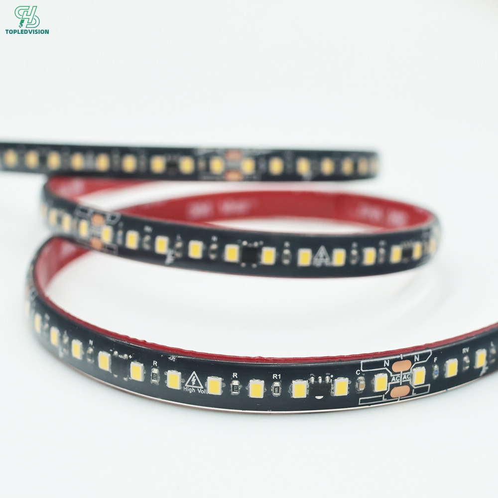 High Voltage 2835 120 LED Strip Light with Curved Extrusion 110V 220V 10mm-5m (AC110/220 STRIP SERIES）