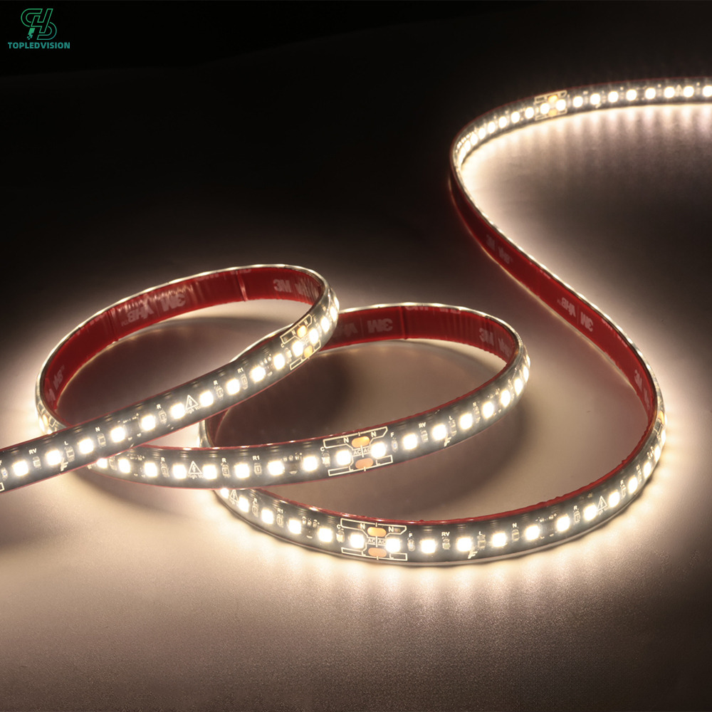 High Voltage 2835 120 LED Strip Light with Curved Extrusion 110V 220V 10mm-5m (AC110/220 STRIP SERIES）