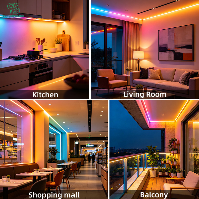 SPI COB RGBW 896 LED Strip Light – Addressable Digital Color Changing LED Tape (SPICOB RGBW STRIP SERIES)