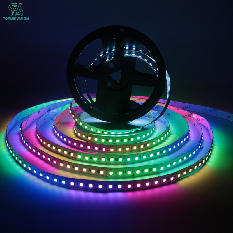 2835 SPI RGB LED Strip Light – 120 LEDs/m Addressable RGB Strip